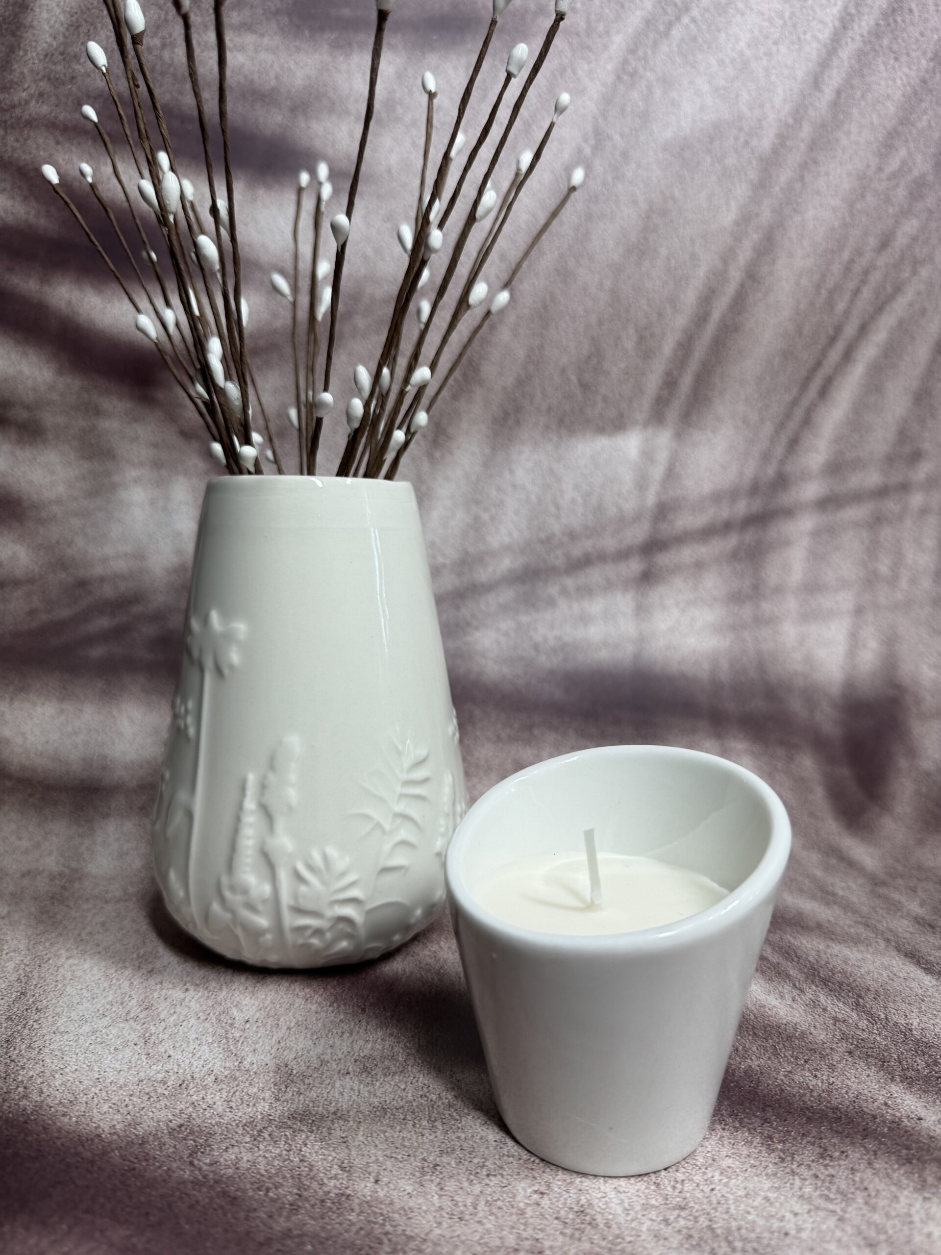 Lumânare Parfumată din Ceară de Soia – Liniște în Formă Pură